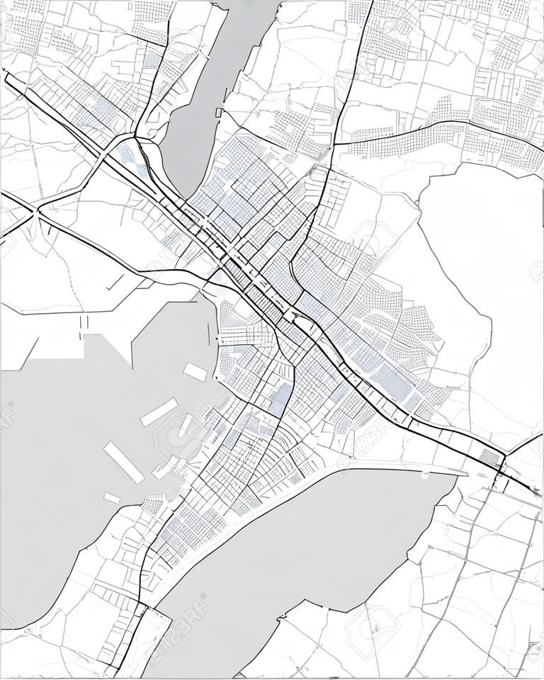 vector map of the city of Thessaloniki, Greece