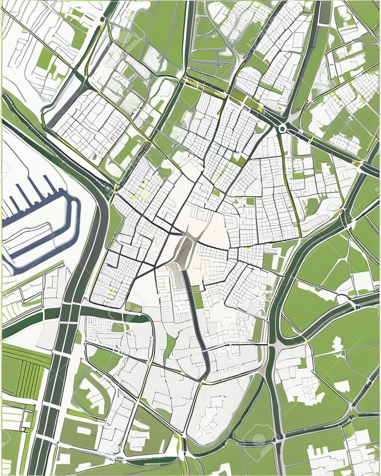 carte de la ville d'Utrecht, Pays-Bas