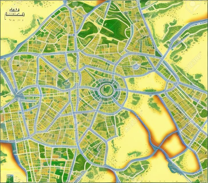 mappa della città della Mecca, Arabia Saudita