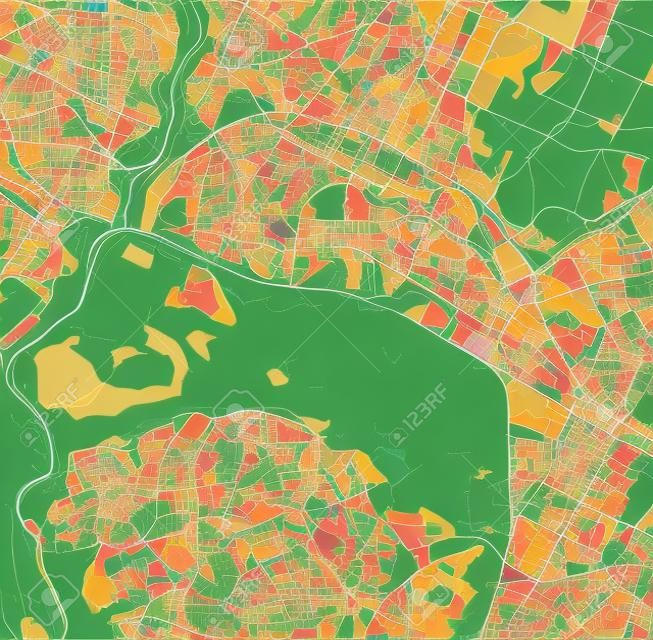 mappa della città di Bologna, Emilia-Romagna, Italia