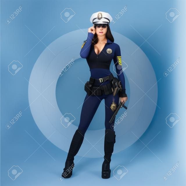 여자 경찰 경찰관 코스프레.