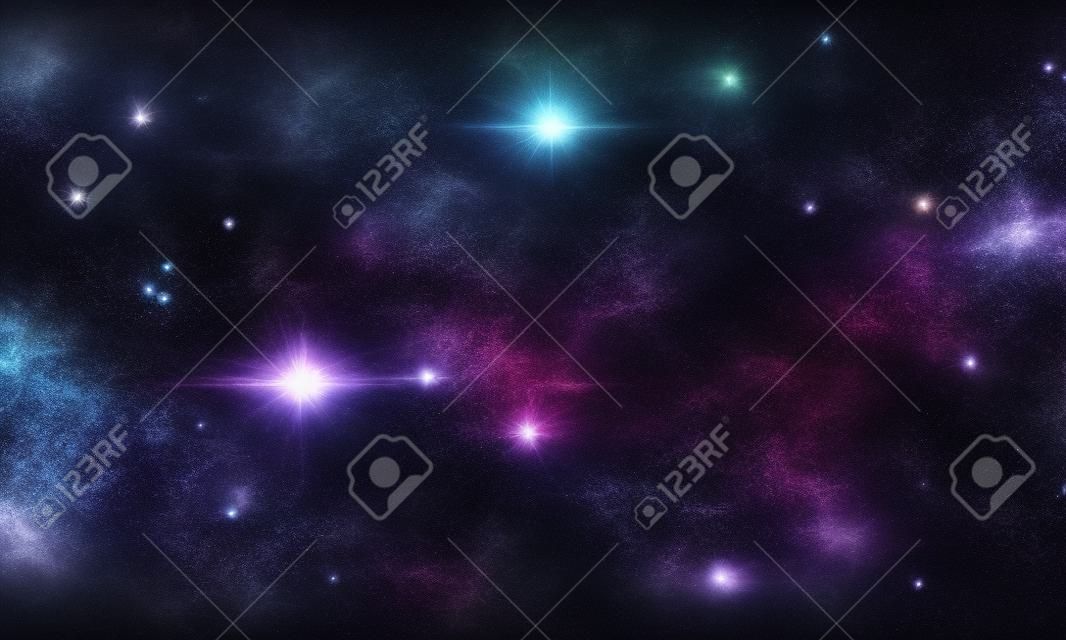 Воображаемый фоне глубокого космоса и звезд поля