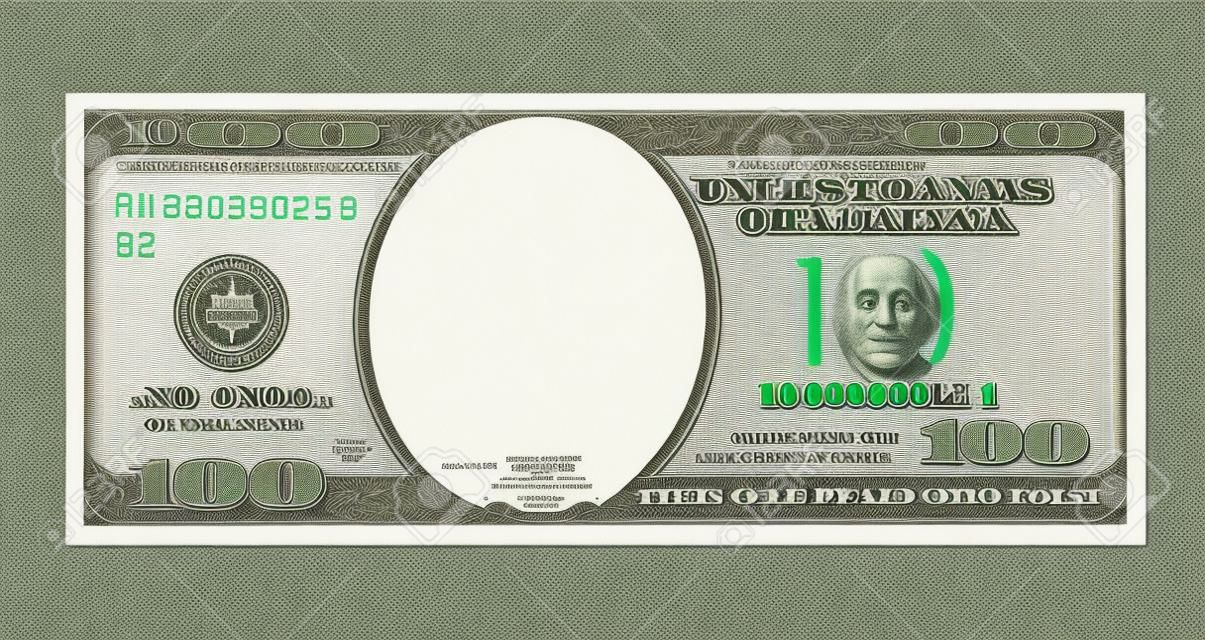 100 Dollar Bill Front No Face
