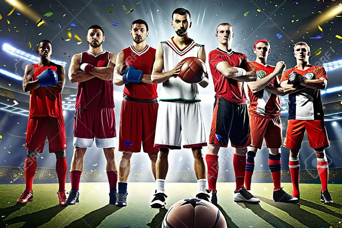 jugadores de voleibol de fútbol de baloncesto de fútbol de boxeo en Grand Arena