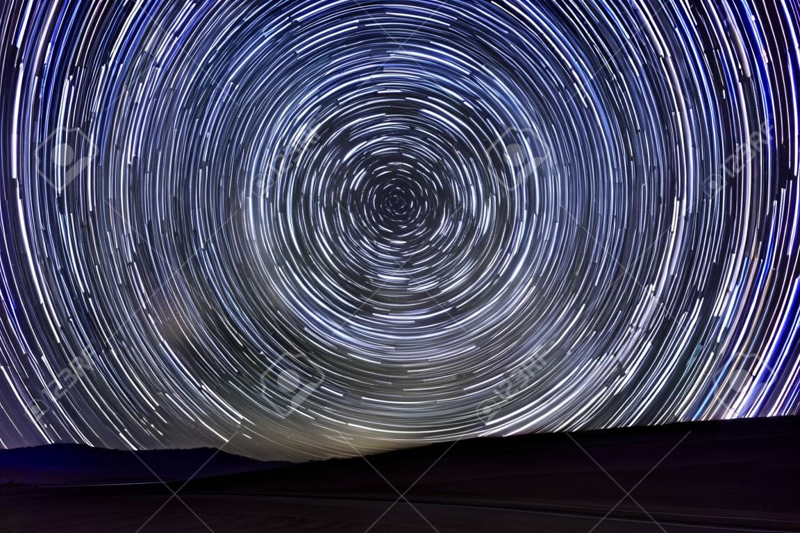 Время Длинные выдержки Lapse Изображение Ночных Звезд