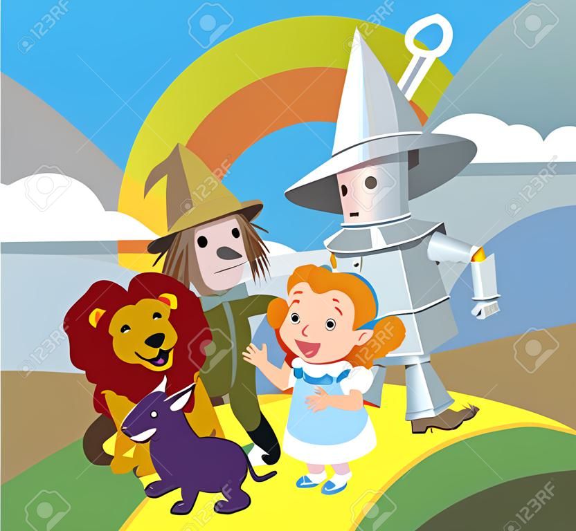 Wizard of Oz, vector illustration cartoon.