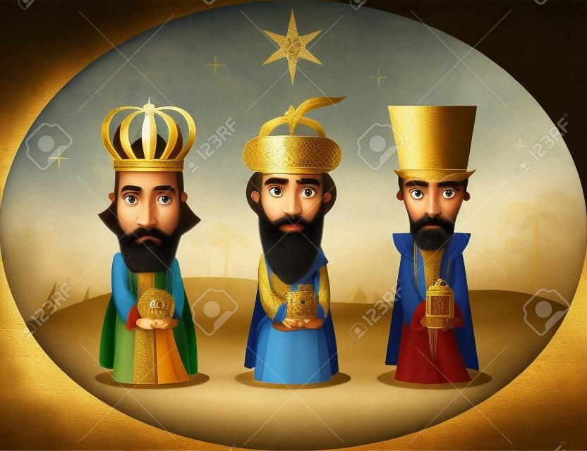 Tre Re Magi in cerca di Gesù