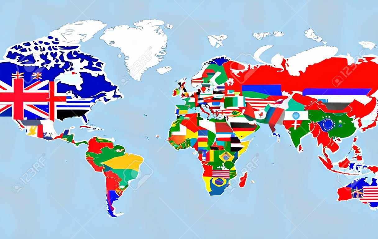 世界各國國旗地圖符號完整的說明