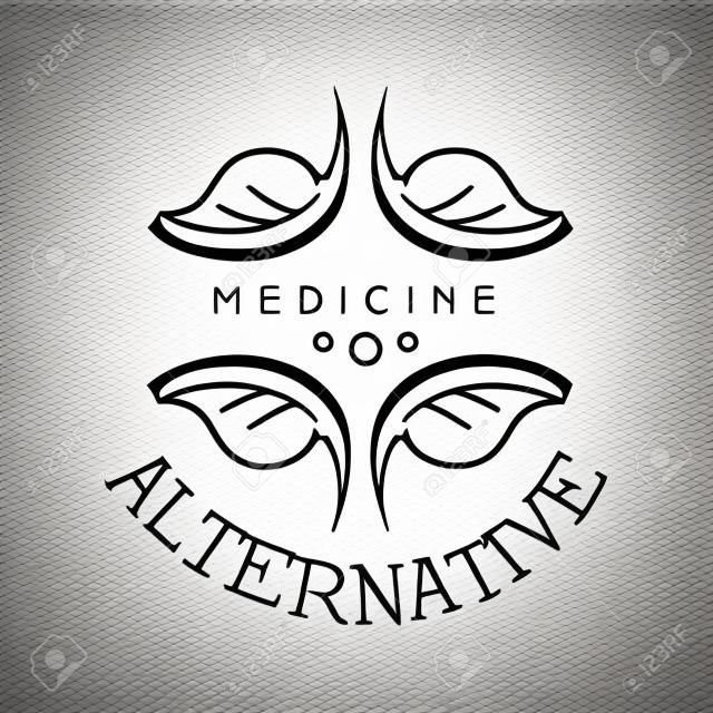 Ilustración de vector de medicina alternativa logo símbolo