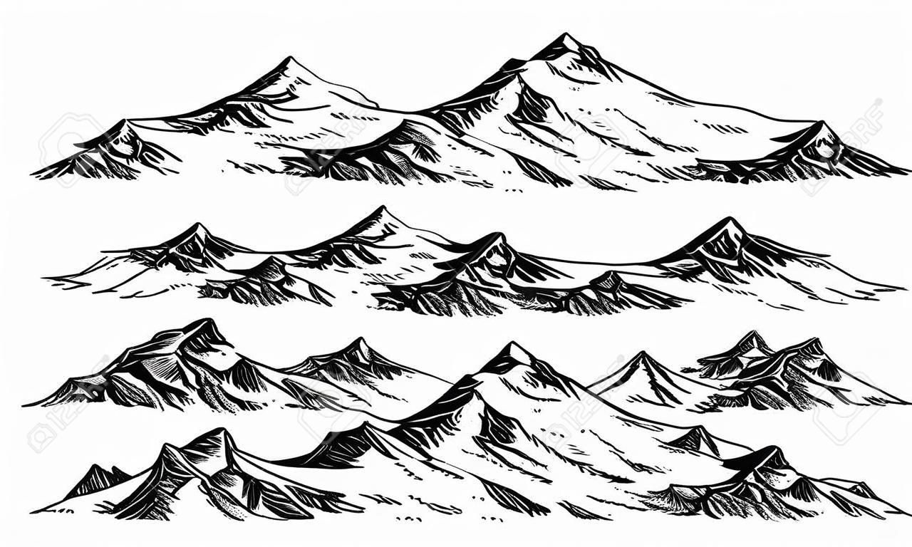 Montanhas. Panorama do vetor