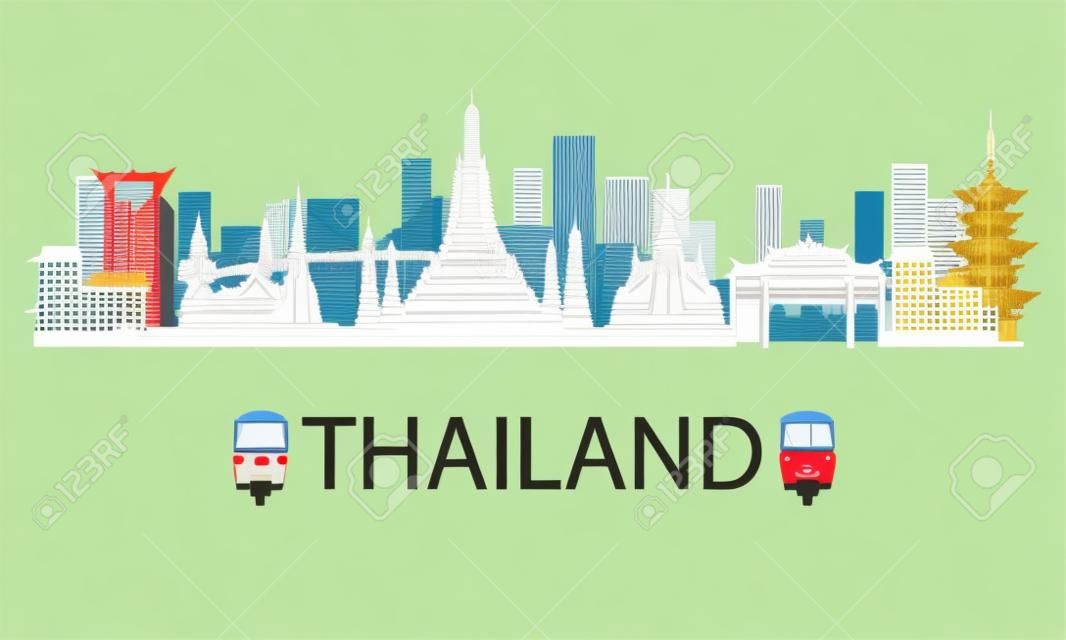Thailand city Vector illustration.