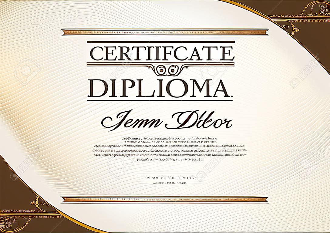 Zertifikat oder Diplom-Vorlage