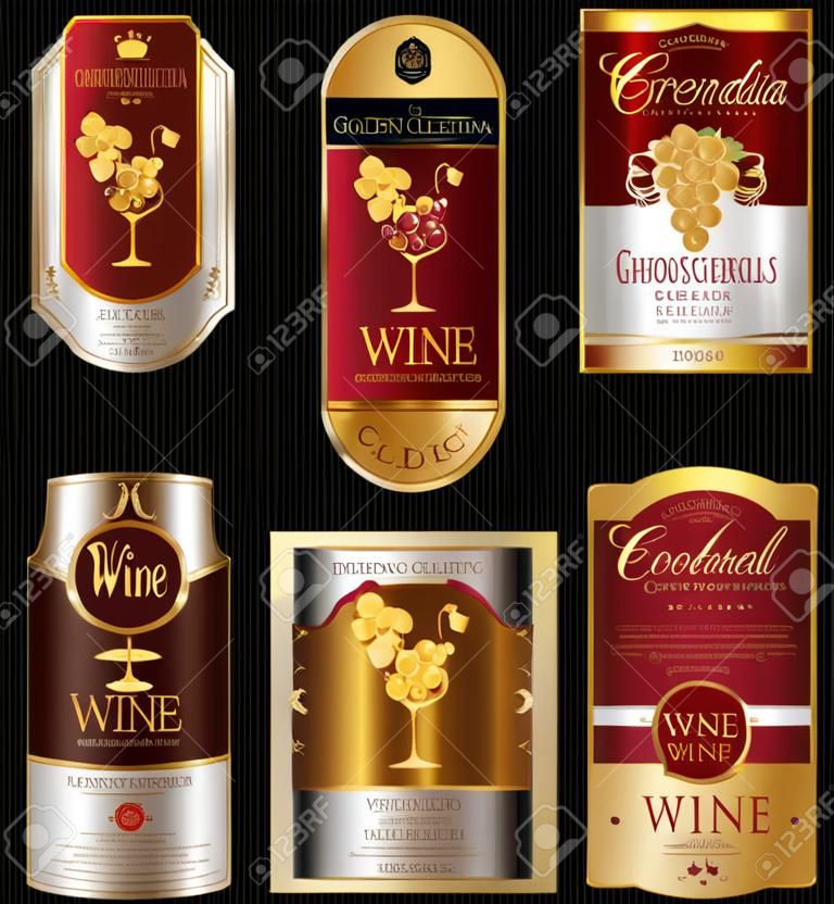 vino dorato di lusso etichette collezione