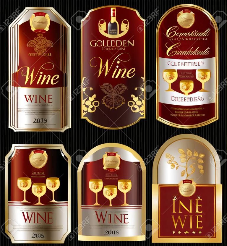 vino dorato di lusso etichette collezione