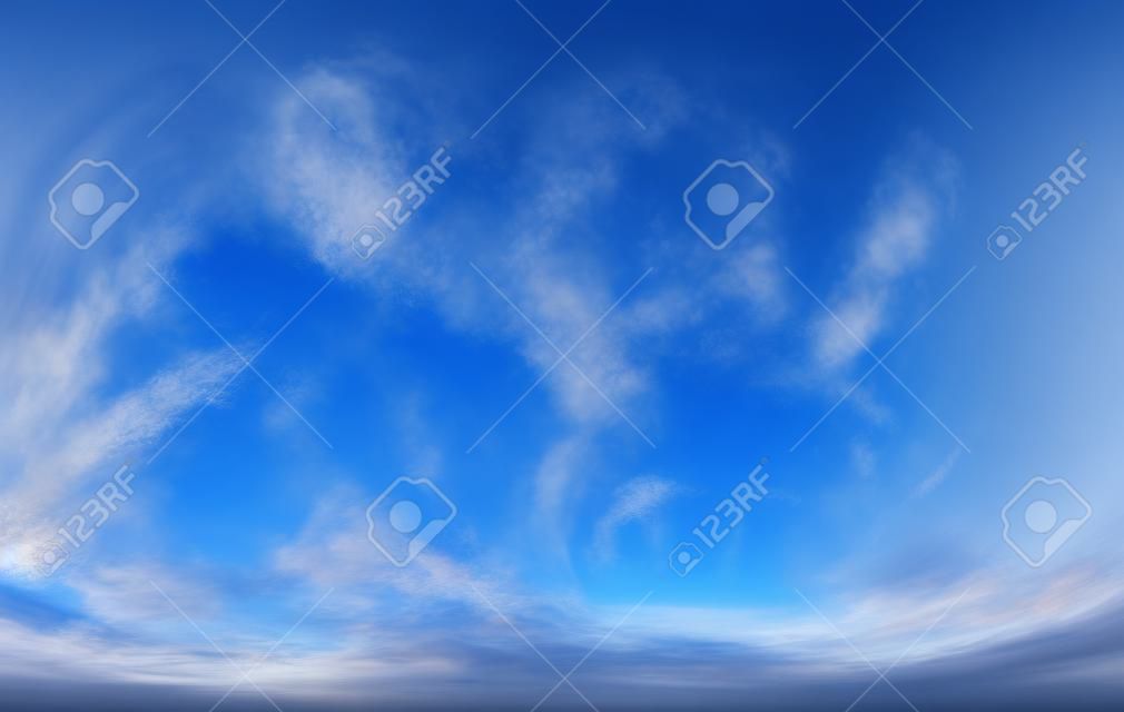 Beautiful blue sky clouds for background. Panorama of sky.