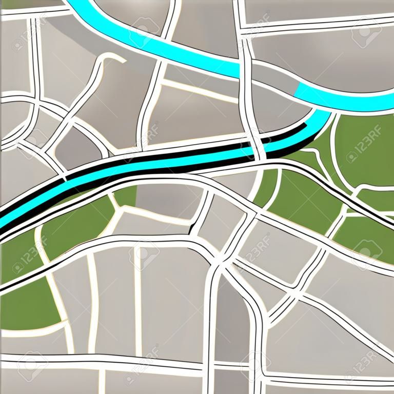 Riassunto Mappa della città di illustrazione
