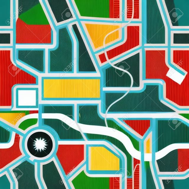 Seamless background of abstract city map