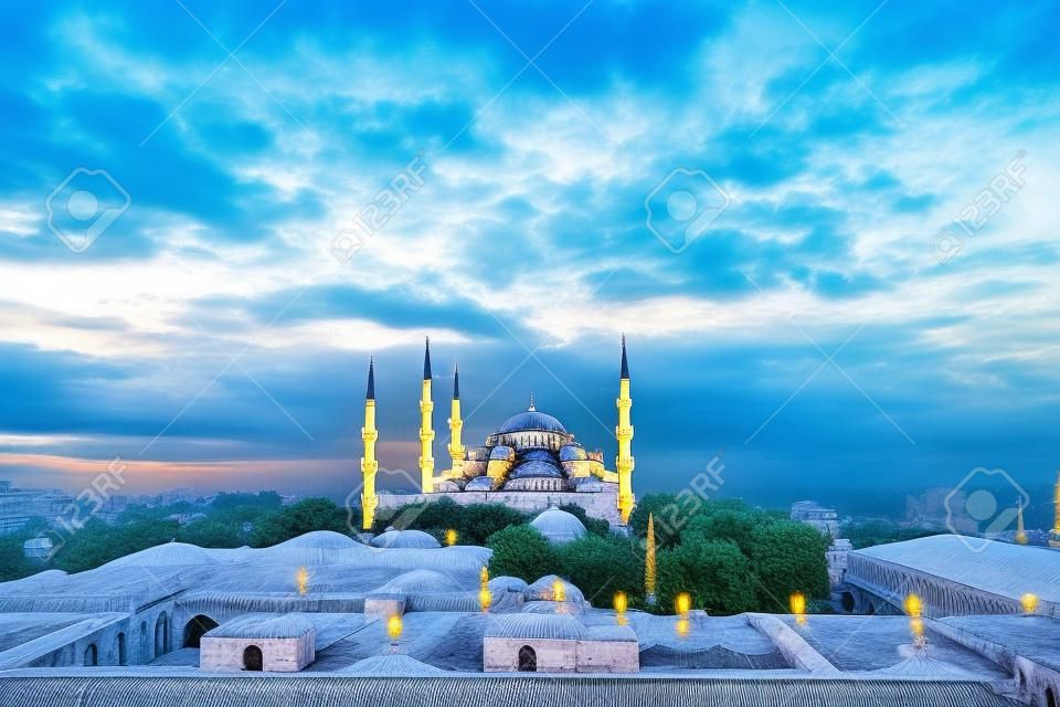 Unglaublich schönen Blick auf die Blaue Moschee von Hotelterrasse