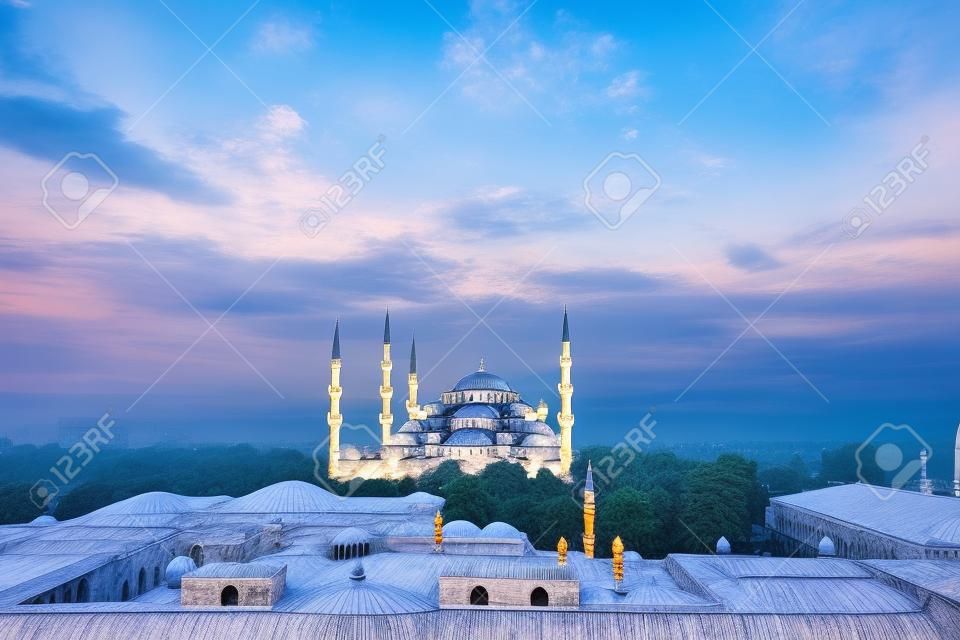 Incredible beautiful view of Blue Mosque from hotel terrace