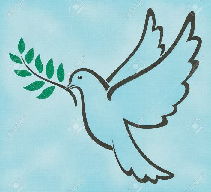 duif van vrede (vredesduif, symbool van vrede)