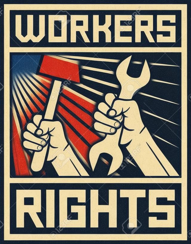 los trabajadores de los derechos cartel trabajadores los derechos de diseño