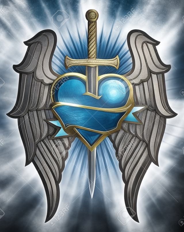 corazón, la espada y las alas