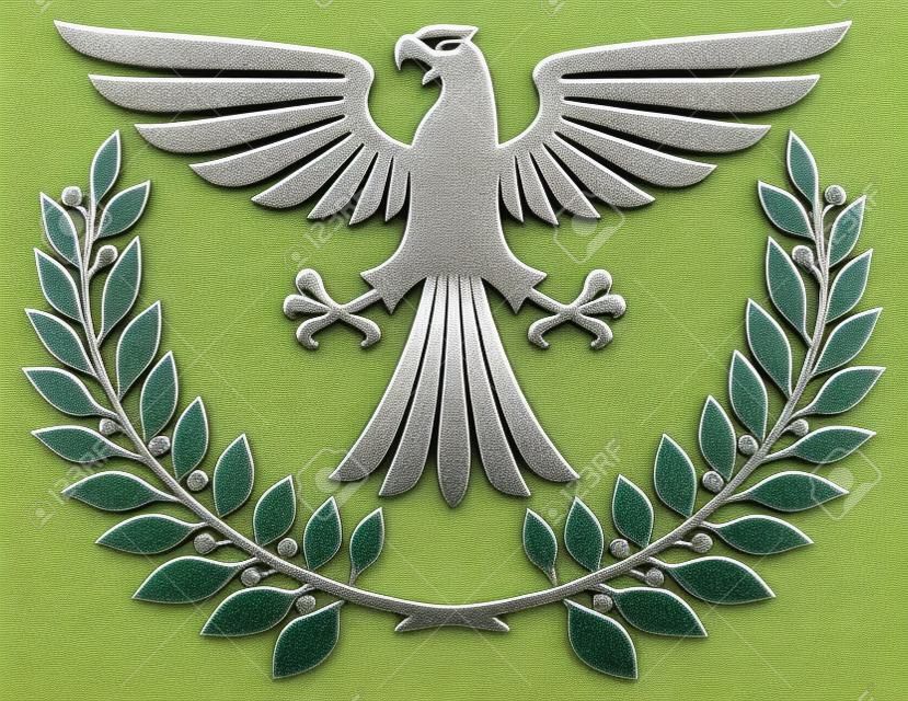 武器鷹徽雕大衣，鷹象徵，鷹徽章，鷹和​​桂冠