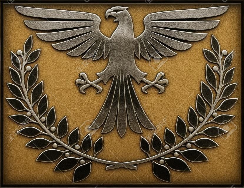 Орел эмблемой орла герб, орел символом, знаком орла, орел и лавровый венок