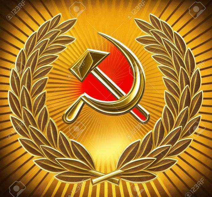 USSR象征-锤子镰刀和桂冠苏联象征苏联象征