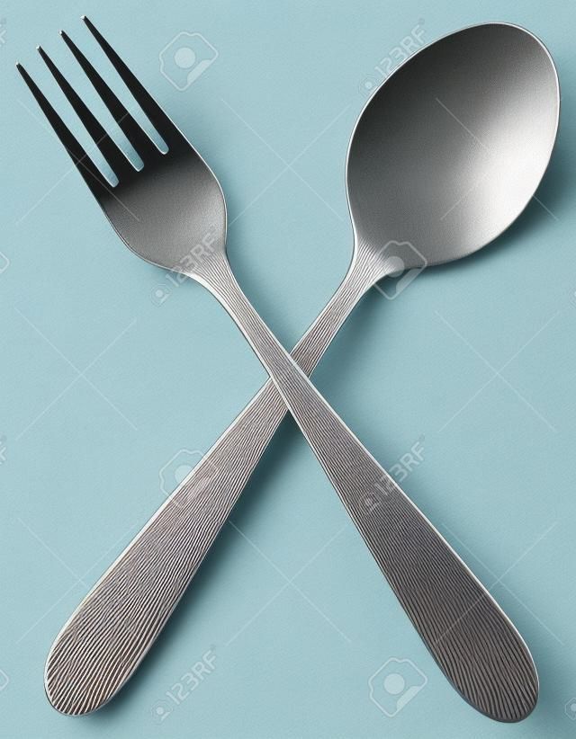 crossed fork and spoon