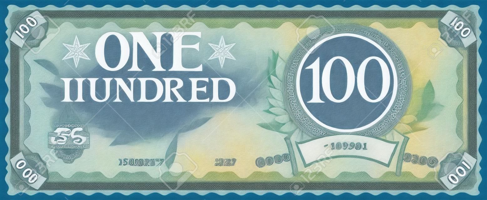 one hundred abstract banknote