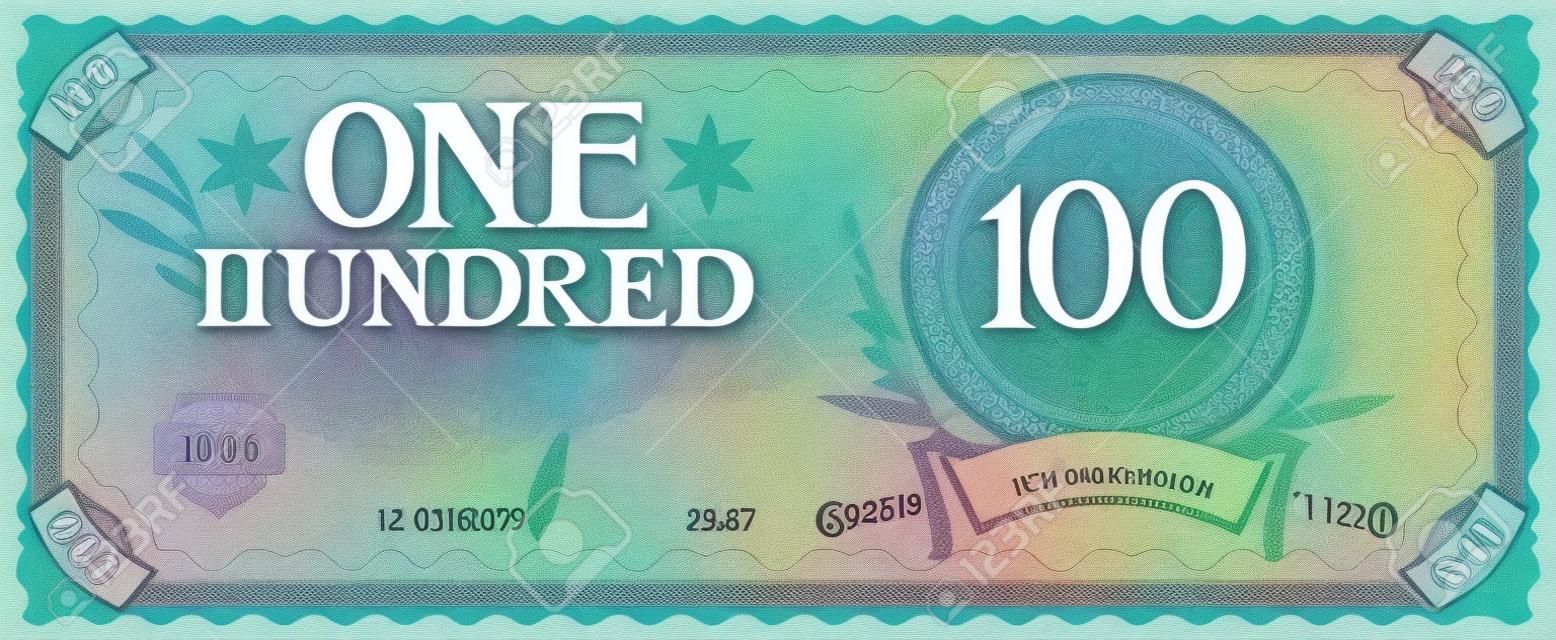 抽象的な紙幣の 100