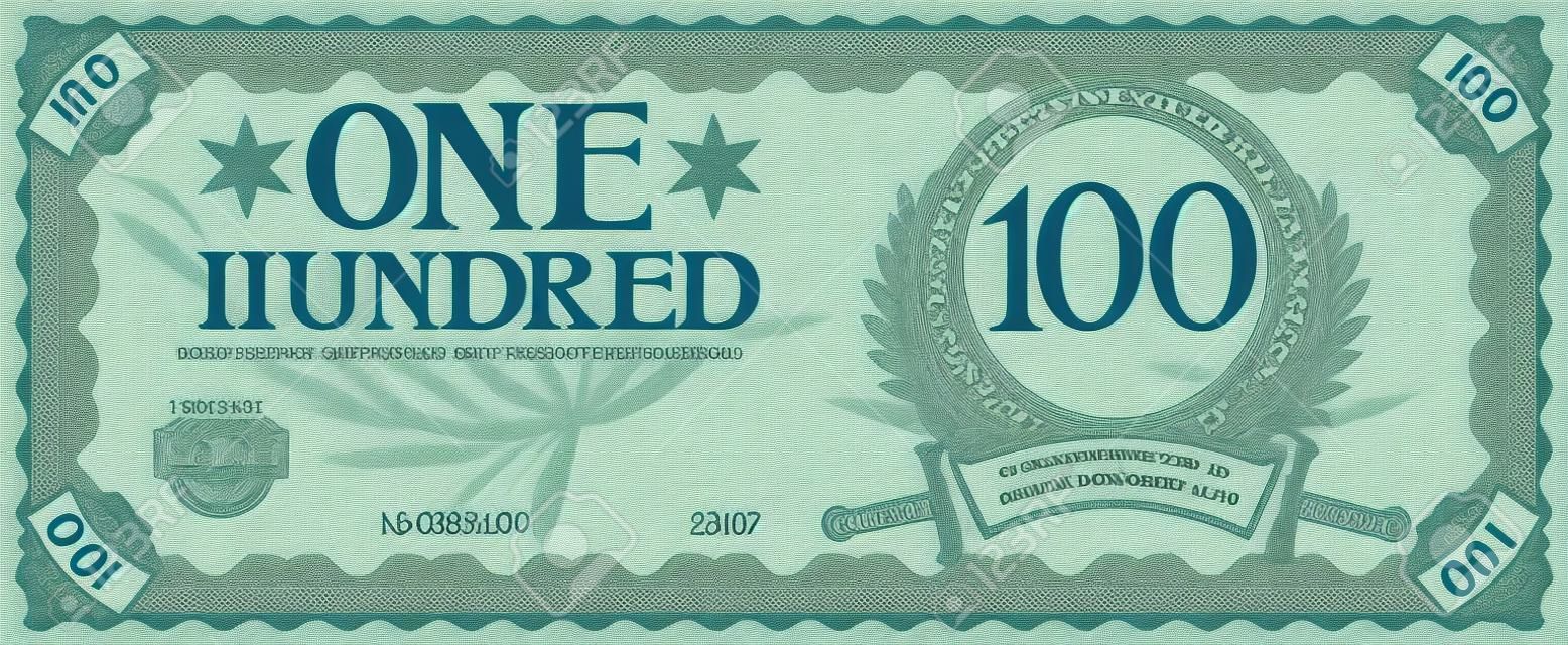 one hundred abstract banknote