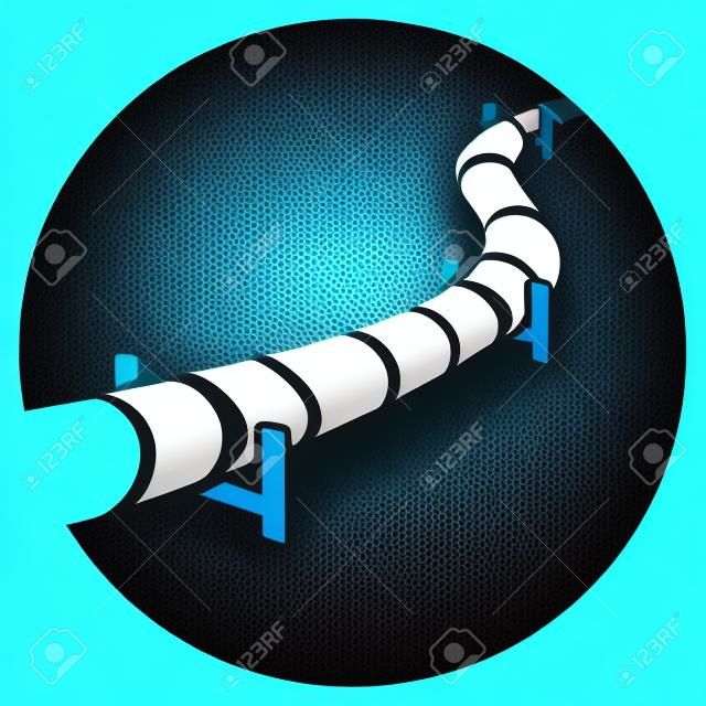 pijplijn vlak pictogram (pipeline-knop)