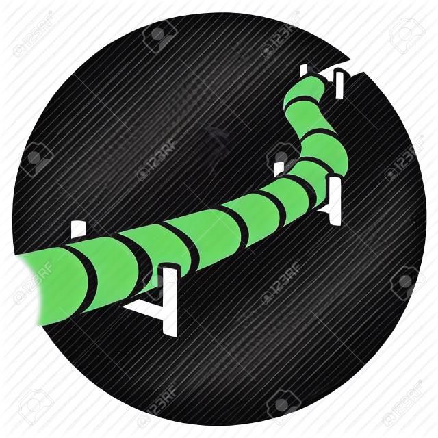 pijplijn vlak pictogram (pipeline-knop)