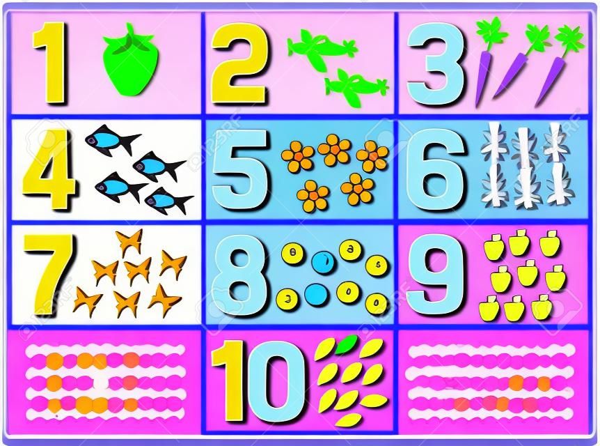 los números de aprendizaje para niños (juego de contar para los niños de jardín de infantes)