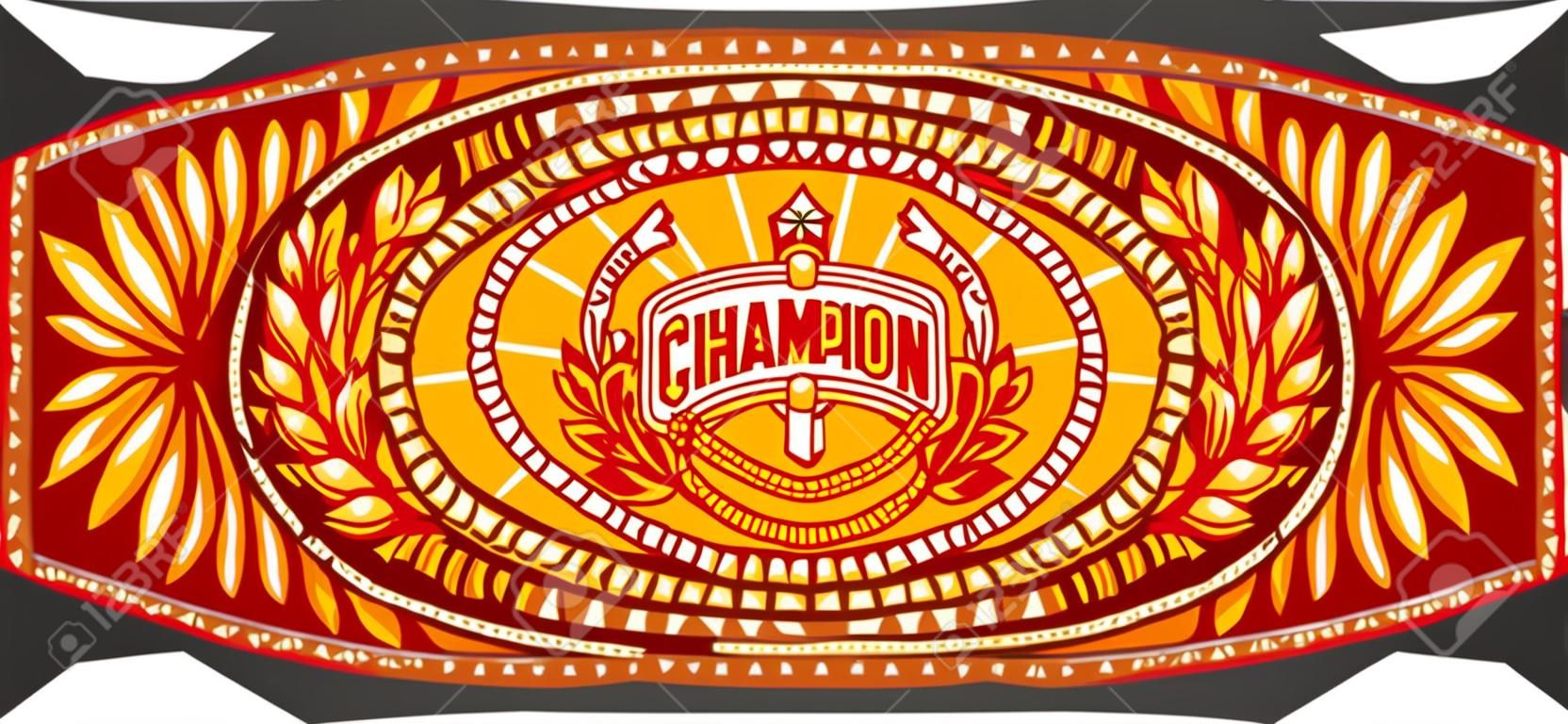 champion (boxing) belt vector illustration