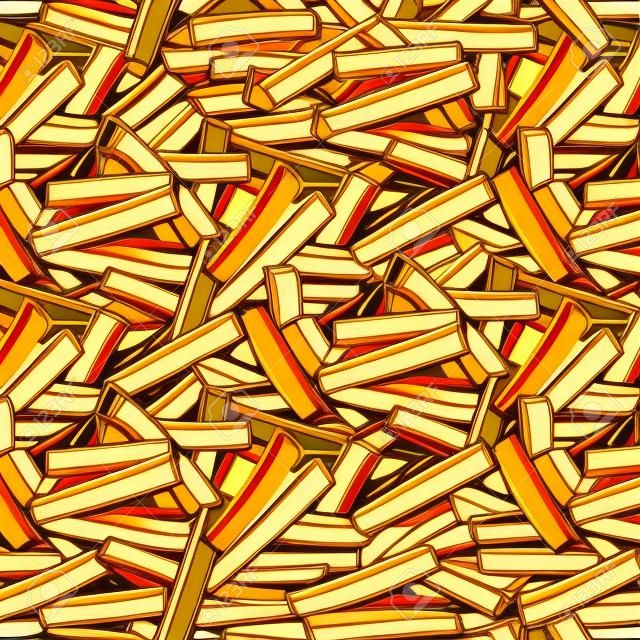 background pattern with french fries