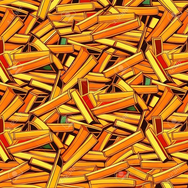 background pattern with french fries