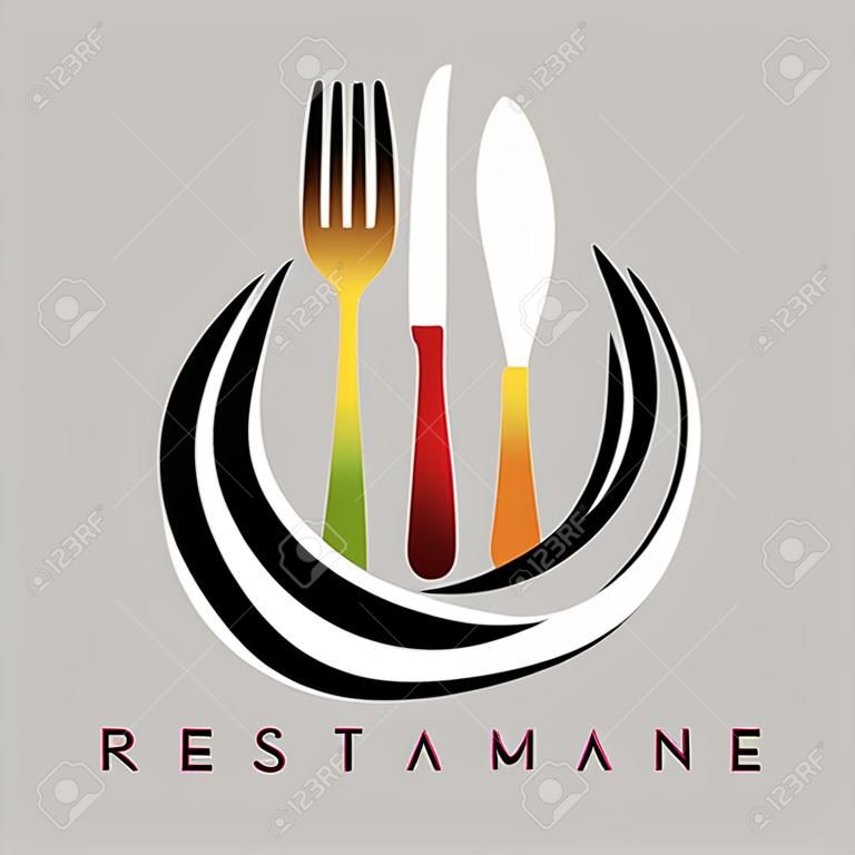 Logotipo de la ilustración para restaurante, la cocina, la comida rápida