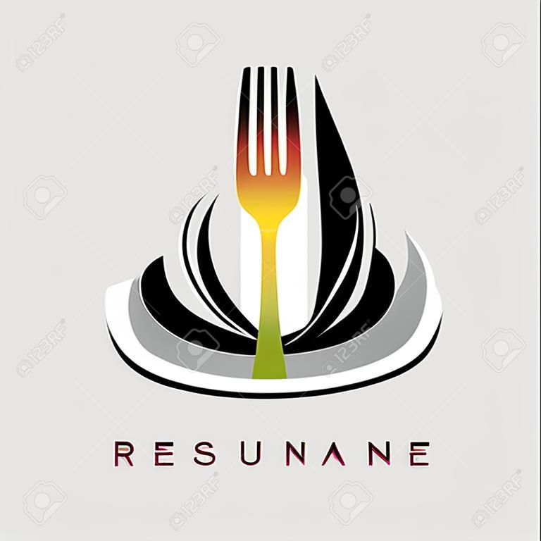 Logotipo de la ilustración para restaurante, la cocina, la comida rápida