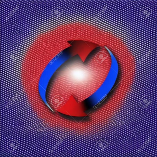 Vector blauen und roten Pfeile Symbol