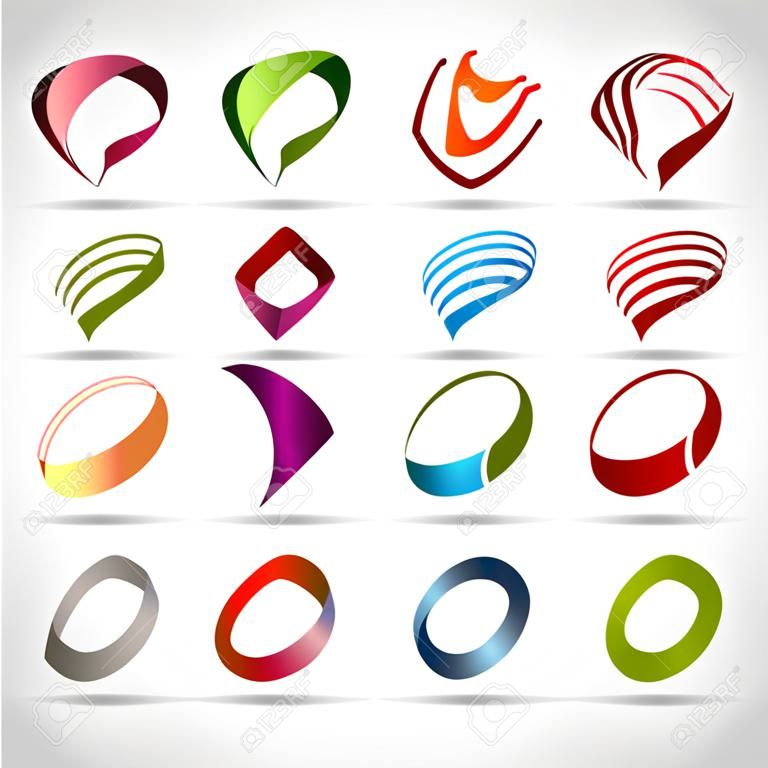 Icono abstracto del Web y el logotipo de la muestra, vector illusration