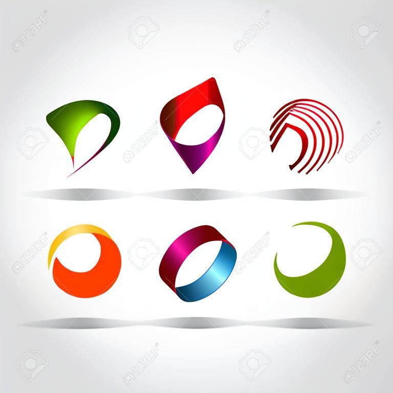 Streszczenie logo i ikon internetowej próbka, wektor illusration