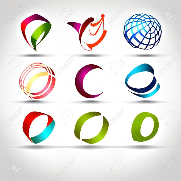 Icono abstracto del Web y el logotipo de la muestra, vector illusration