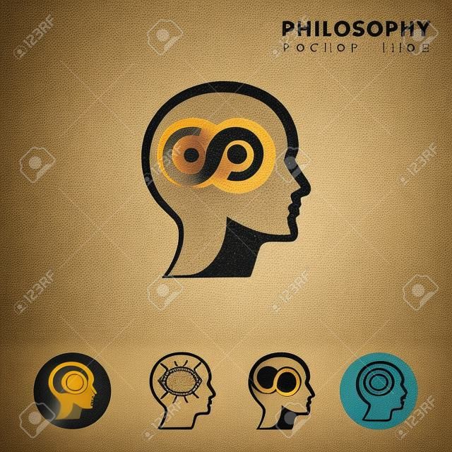 哲學圖標集，理念圖標集，插圖