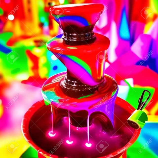 Vibrant Picture of Chocolate Fountain Fountain on childen kids birthday party