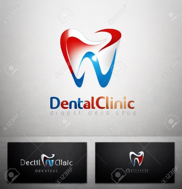 歯科のロゴのデザイン。歯科医のロゴ。歯科診療所クリエイティブ会社ベクトルのロゴ。