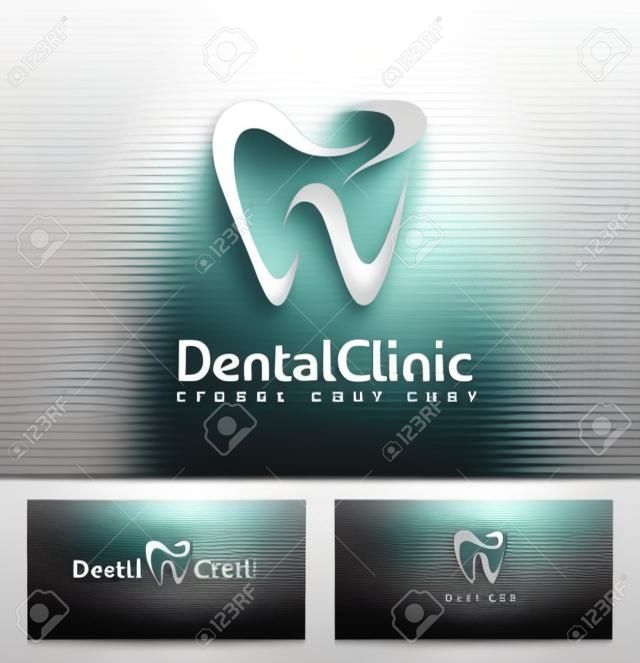 歯科のロゴのデザイン。歯科医のロゴ。歯科診療所クリエイティブ会社ベクトルのロゴ。