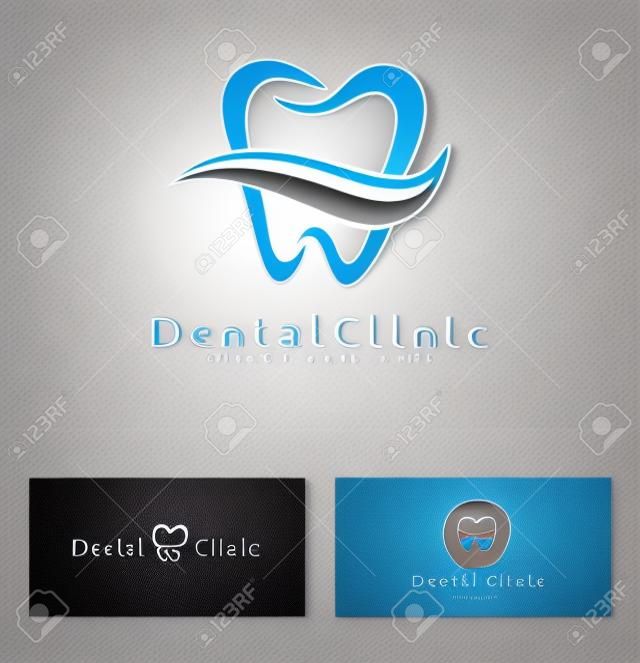 Diseño Logo Dental. Logo dentista. Logo Dental Clinic Creative Company vectorial.